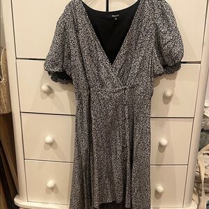 Madewell Black and White Floral Dress